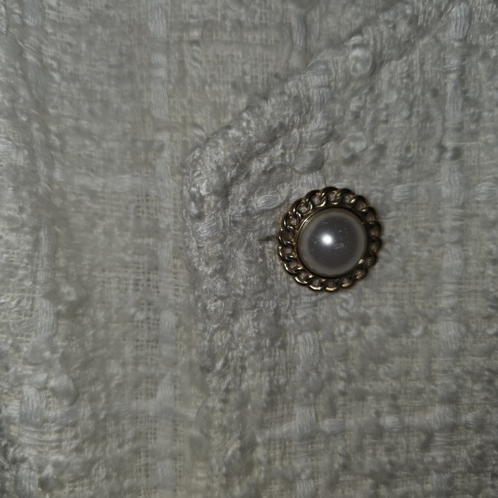 Zara White Sleeveless Tweed Dress - Picture 9 of 9